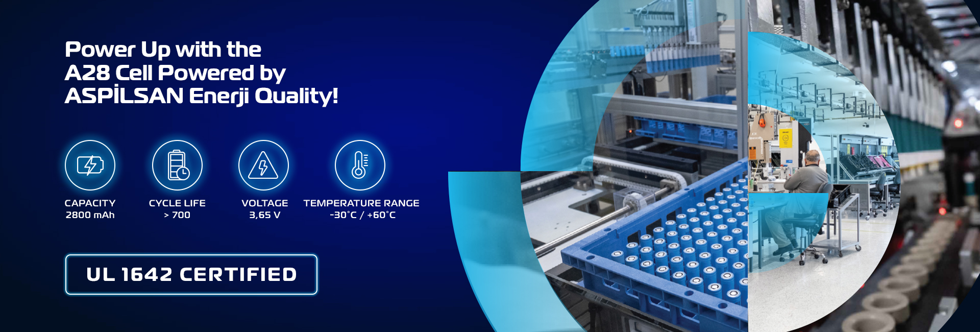 ASPİLSAN INR18650A28 Lithium-ion Hücre